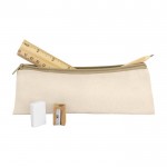 Set de estuche con utensilios color beige