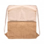 Mochila de algodón y yute 230 g/m2 color beige primera vista