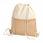 Mochila de algodón y yute 230 g/m2 color beige