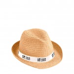 Sombrero unisex de papel color tostado vista principal