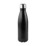 Botella de acero inoxidable reciclado con tapón plateado 750ml color negro segunda vista