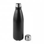 Botella de acero inoxidable reciclado con tapón plateado 750ml color negro cuarta vista