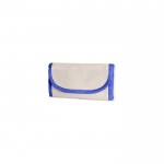 Bolsa plegable personalizada con velcro color azul primera vista