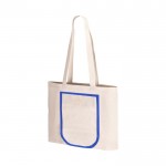 Bolsa plegable personalizada con velcro color azul