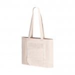 Bolsa plegable personalizada con velcro color beige
