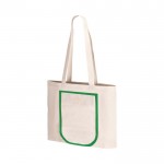 Bolsa plegable personalizada con velcro color verde