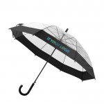 Paraguas transparente con detalle a color vista principal