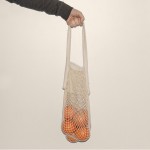 Bolsa de malla de algodón orgánico 100 g/m2 de malla Organic Cotton color beige sexta vista