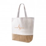 Bolsa de algodón reciclado 230 g/m2 color beige imagen con logo
