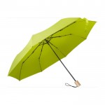 Paraguas plegable de plástico reciclado color verde primera vista