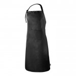 Delantal hecho de algodón Fairtrade con cierre ajustable 180 g/m2 color negro segunda vista