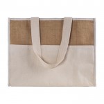 Bolsa térmica de yute con velcro color beige