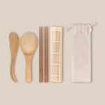 Kit de 5 piezas para hacer sushi con el logo de empresa Sushi color beige