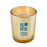 Vela personalizada en vaso dorado vista principal