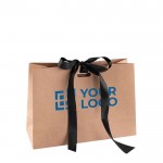 Bolsa de cartón con cinta para negocios vista principal