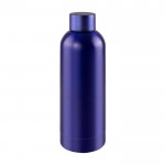 Botella de acero de diseño impecable color azul primera vista