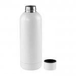 Botella de acero de diseño impecable color blanco segunda vista