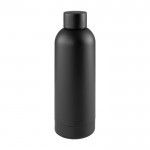 Botella de acero de diseño impecable color negro primera vista