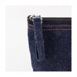 Neceser de algodón reciclado y apariencia a denim 240 g/m2 color azul vaquero sexta vista