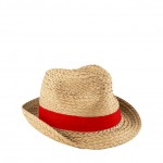 Sombrero de paja ajustable con cinta a color personalizable primera vista