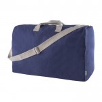Bolsa de algodón canvas reciclado con asas y cinta ajustable 280 g/m2 color azul primera vista