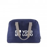 Bolsa de viaje de algodón canvas reciclado con asas de agarre 280 g/m2 color azul vista principal