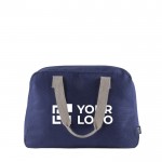 Bolsa de viaje de algodón canvas reciclado con asas de agarre 280 g/m2 color azul vista principal