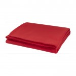 Manta de poliéster con bordado alrededor a juego 150g/m2 color rojo tercera vista