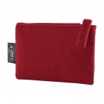 Monedero de fieltro reciclado disponible en varios colores 350g/m2 color burdeos cuarta vista