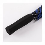 Paraguas negro de pongee con detalles a color en los bordes Ø105 color azul tercera vista