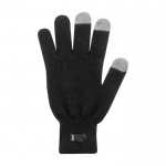 Guantes de RPET con punteras aptas para el uso de pantalla táctil color negro segunda vista