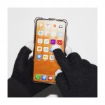 Guantes de RPET con punteras aptas para el uso de pantalla táctil color negro cuarta vista