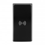 Powerbank de plástico reciclado 10.000 mAh con carga inalámbrica 5W color negro primera vista