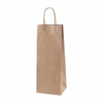 Bolsa de papel kraft especial para vino con asas rizadas 120g/m2 color beige primera vista