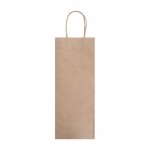 Bolsa de papel kraft especial para vino con asas rizadas 120g/m2 color beige segunda vista