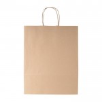 Bolsa grande de papel kraft con asas rizadas 120g/m2 color beige segunda vista