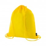 Mochila de cuerdas de RPET en vivos colores con cuerdas a juego color amarillo segunda vista