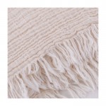 Manta hecha de suave algodón con tacto de muselina 165 g/m2 color natural primera vista