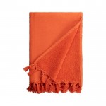Toalla con rizo de algodón y poliéster en vivos colores 320 g/m2 color naranja segunda vista