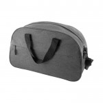 Bolsa de deporte de RPET con doble asa y cremallera exterior color gris tercera vista