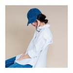Gorra de 100% algodón de estilo casual con efecto lavado 260 g/m2 color azul marino cuarta vista