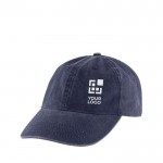 Gorra de 100% algodón de estilo casual con efecto lavado 260 g/m2 color azul marino vista principal