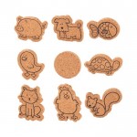 Juego infantil de corcho con figuritas de animales a juego color beige primera vista