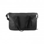 Bolsa de deporte elegante de PU con zapatillera y doble asa color negro primera vista