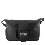 Bolsa de deporte elegante de PU con zapatillera y doble asa color negro vista principal