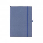 Libretas de tapa rígida fabricadas con distintos materiales orgánicos A5 color azul primera vista