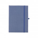 Libretas de tapa rígida fabricadas con distintos materiales orgánicos A5 color azul primera vista