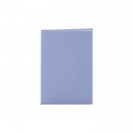 Bloc de notas fabricadas con distintos materiales orgánicos color azul primera vista
