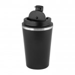 Vaso take away negro de acero inoxidable de doble pared 480ml color negro quinta vista