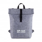 Mochila de fieltro RPET con bolsillo interior para portátil 15.6'' color gris vista principal